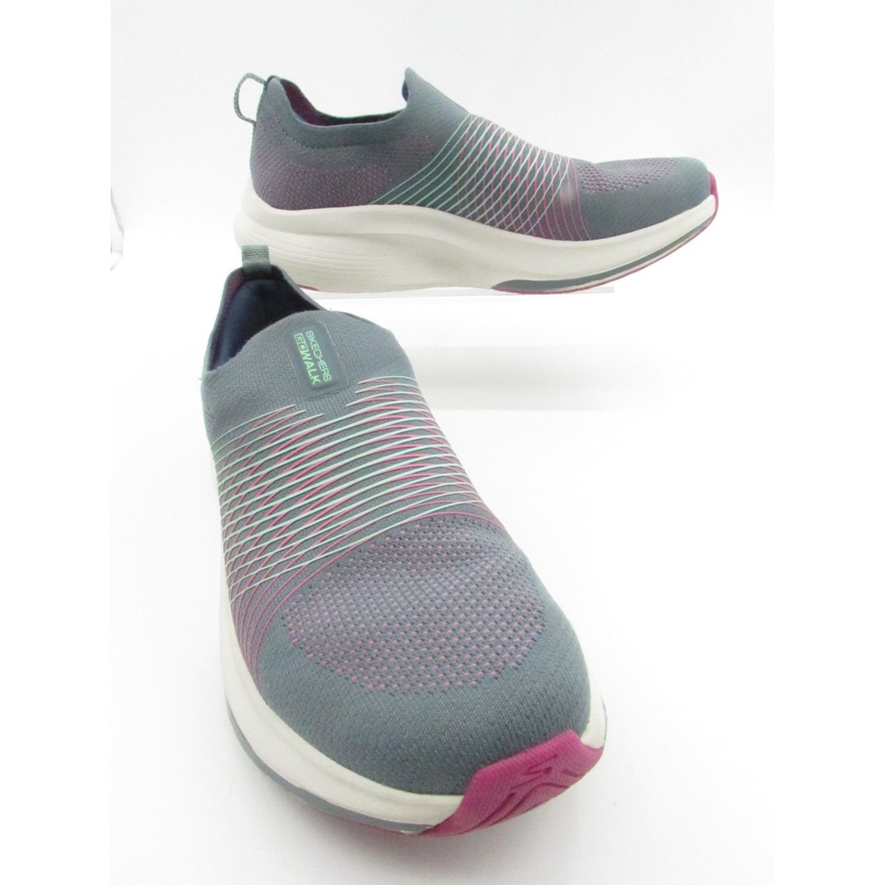 Skechers GO WALK Max Cushion Hyper Arc Slip-On Athletic Shoes Women's US 8 Gray